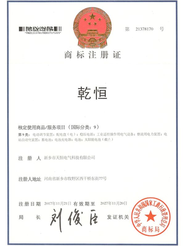 Trademark Registration Certificate